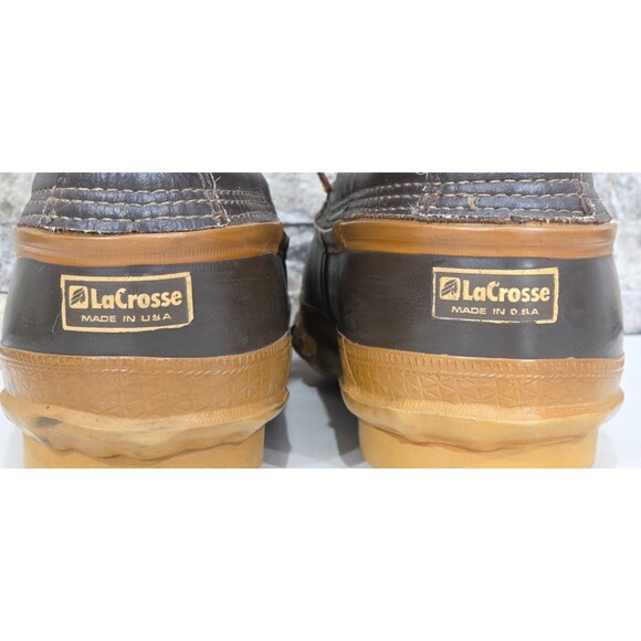 VTG LaCrosse Men's Duck Boot Waterproof Insulated Leather Work Winter Brown 12 - Picture 8 of 13